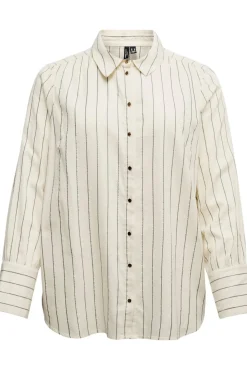 Camisa de algodón de manga larga talla grande