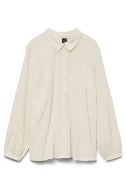 Camisa de algodón de manga larga talla grande