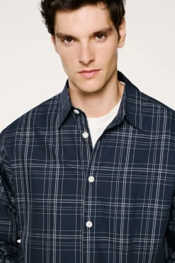 Camisa de cuadros popelín.