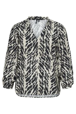 Camisa de manga larga cuello pico Curve