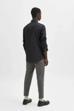 Camisa de manga larga de vestir 100% algodón