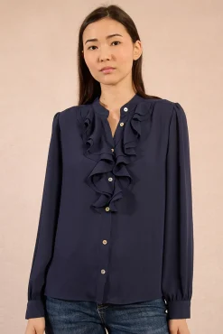 Camisa de manga larga detalle volantes