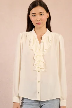 Camisa de manga larga detalle volantes