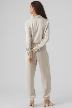 Camisa de manga larga efecto satinado