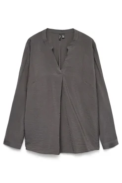 Camisa de manga larga y cuello pico Curve