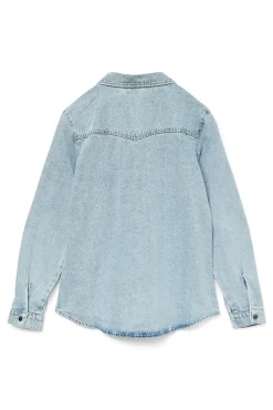 Camisa denim de manga larga