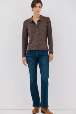 Camisa elástica botones