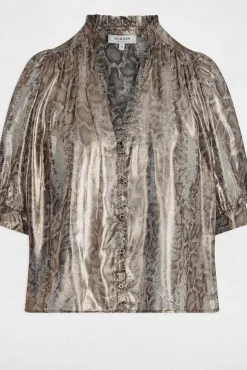 Camisa entallada mangas abullonadas