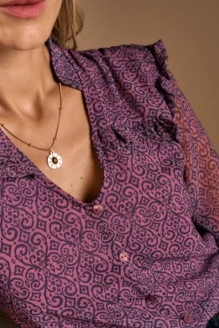 Camisa estampada volantes Idalia