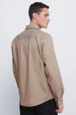 Camisa estructura bicolor