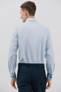 Camisa gemelos lisa fácil plancha