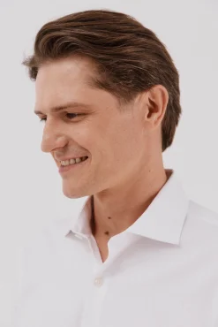 Camisa gemelos lisa fácil plancha