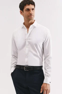 Camisa gemelos slim fit fácil plancha