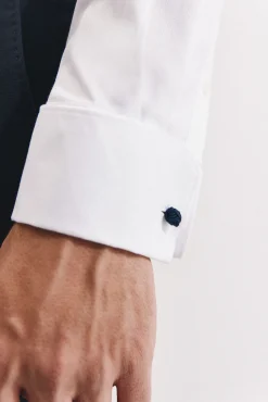 Camisa gemelos slim fit fácil plancha