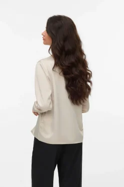 Camisa lisa satinada