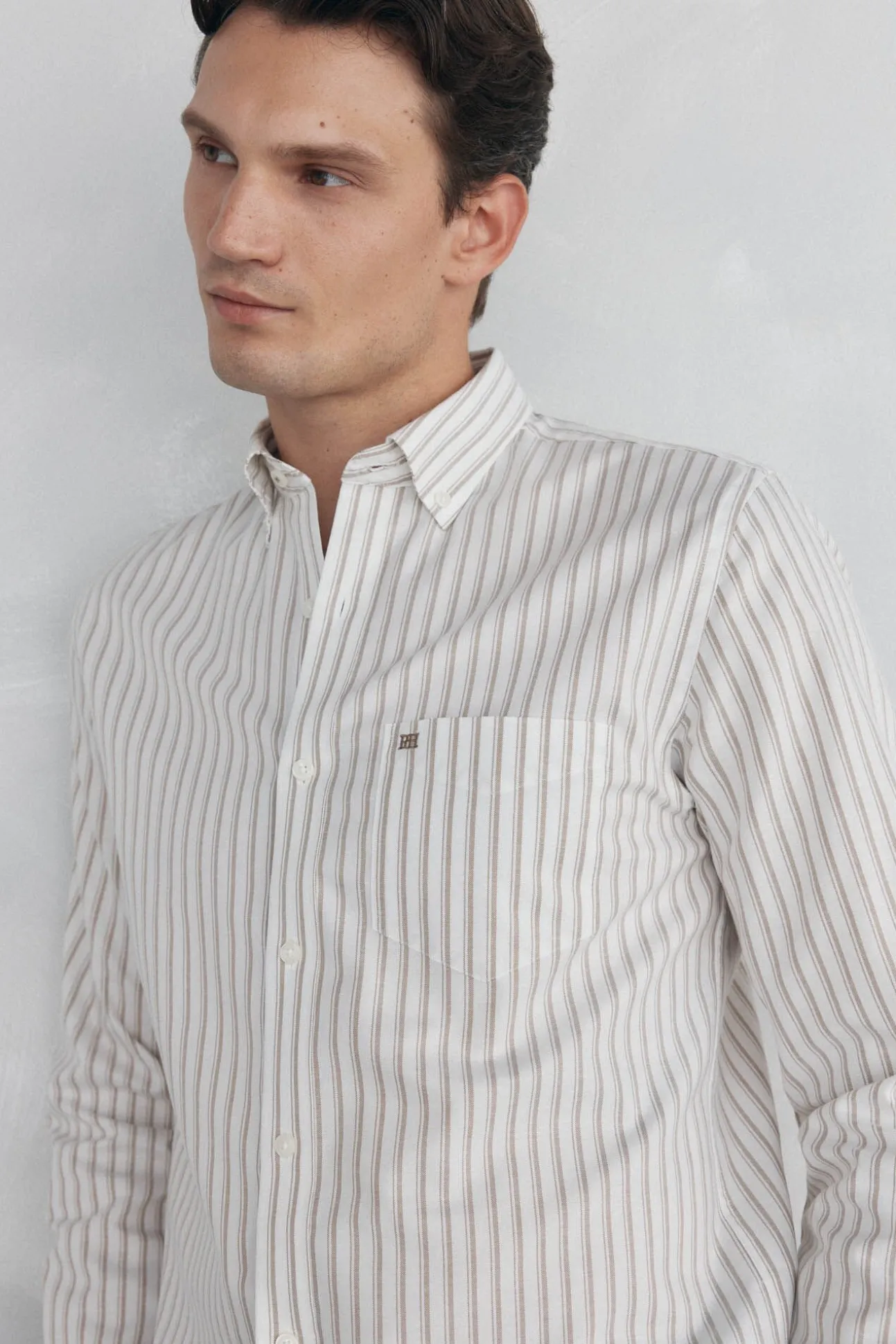 Camisa non iron oxford rayas