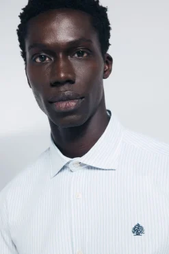 Camisa oxford ligero rayas