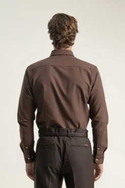 Camisa oxford slim fit algodón