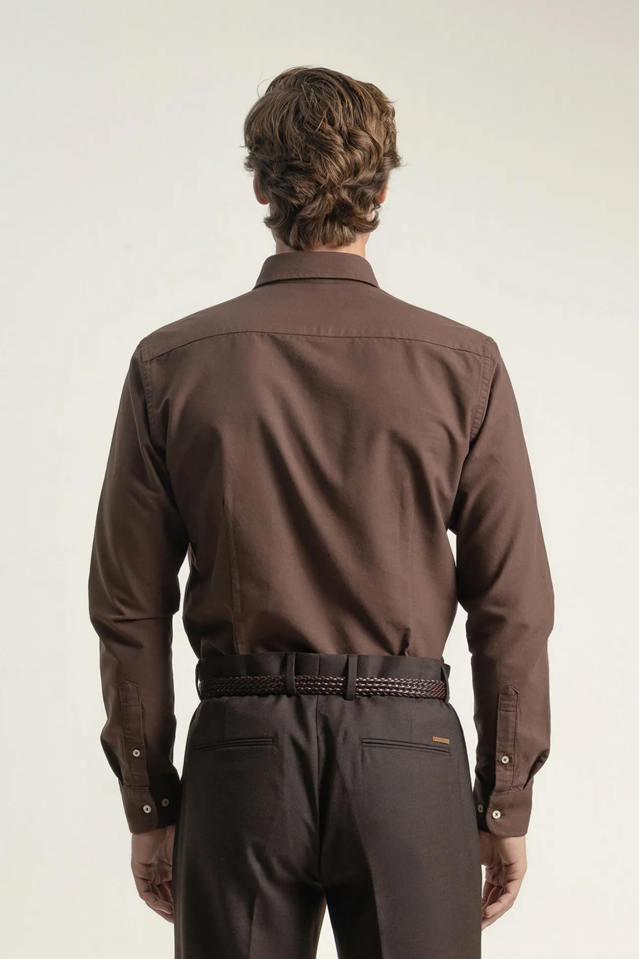 Camisa oxford slim fit algodón