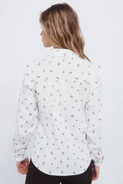 Camisa pana volantes hombro