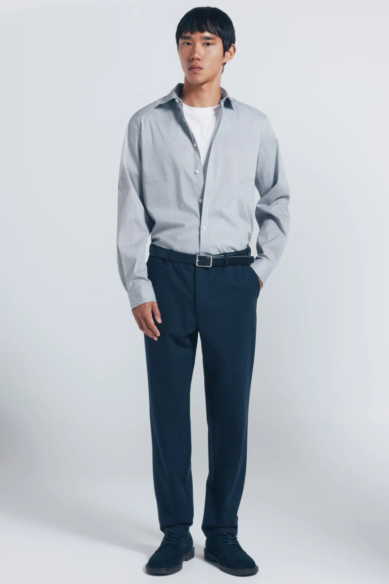 Camisa popelín micro estampado