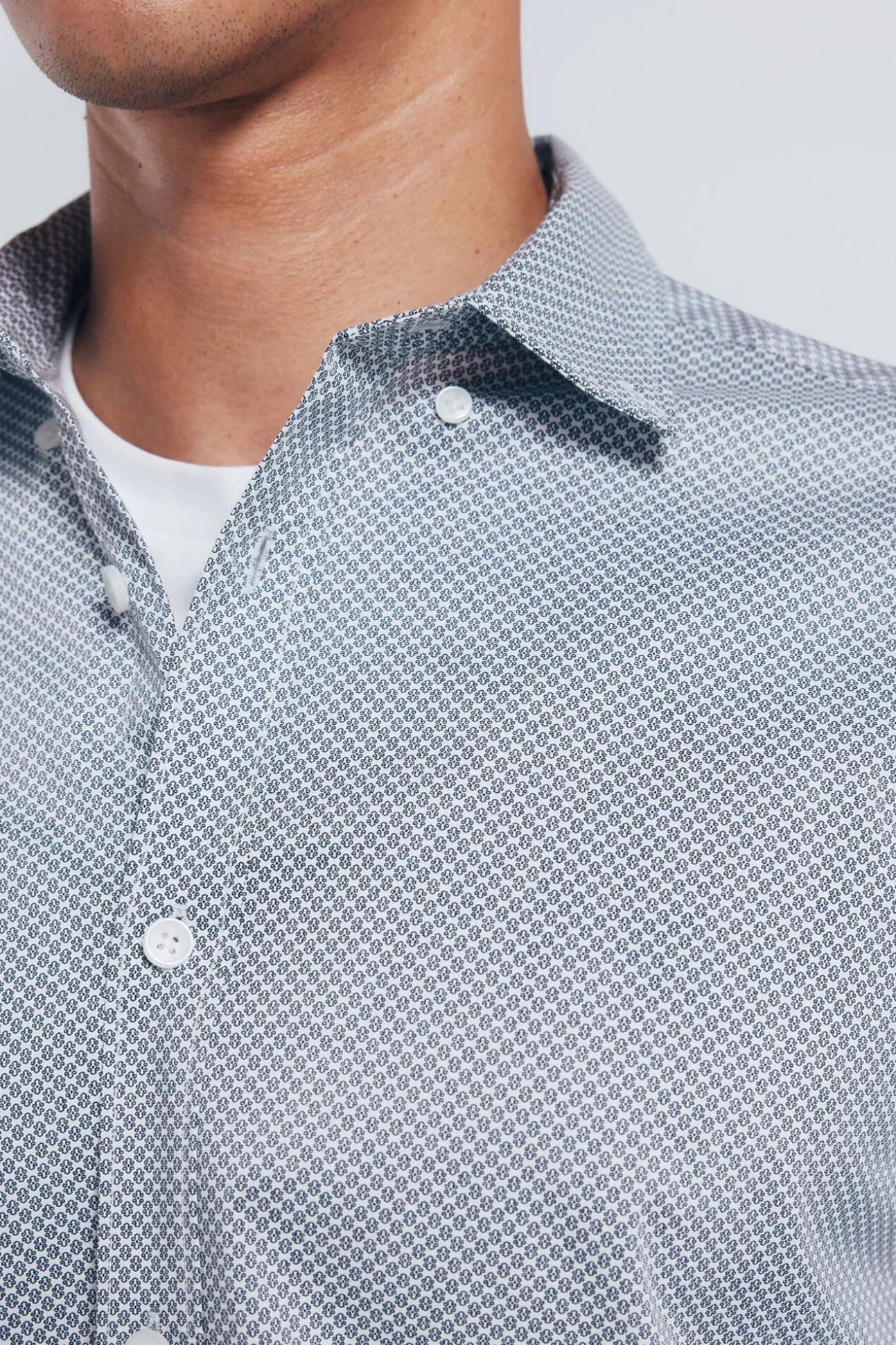 Camisa popelín micro estampado