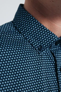 Camisa popelín micro estampado