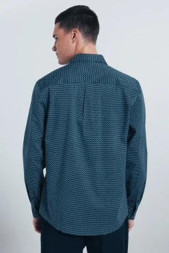 Camisa popelín micro estampado