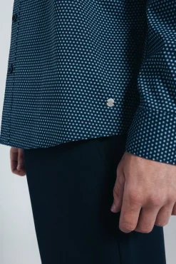 Camisa popelín micro estampado