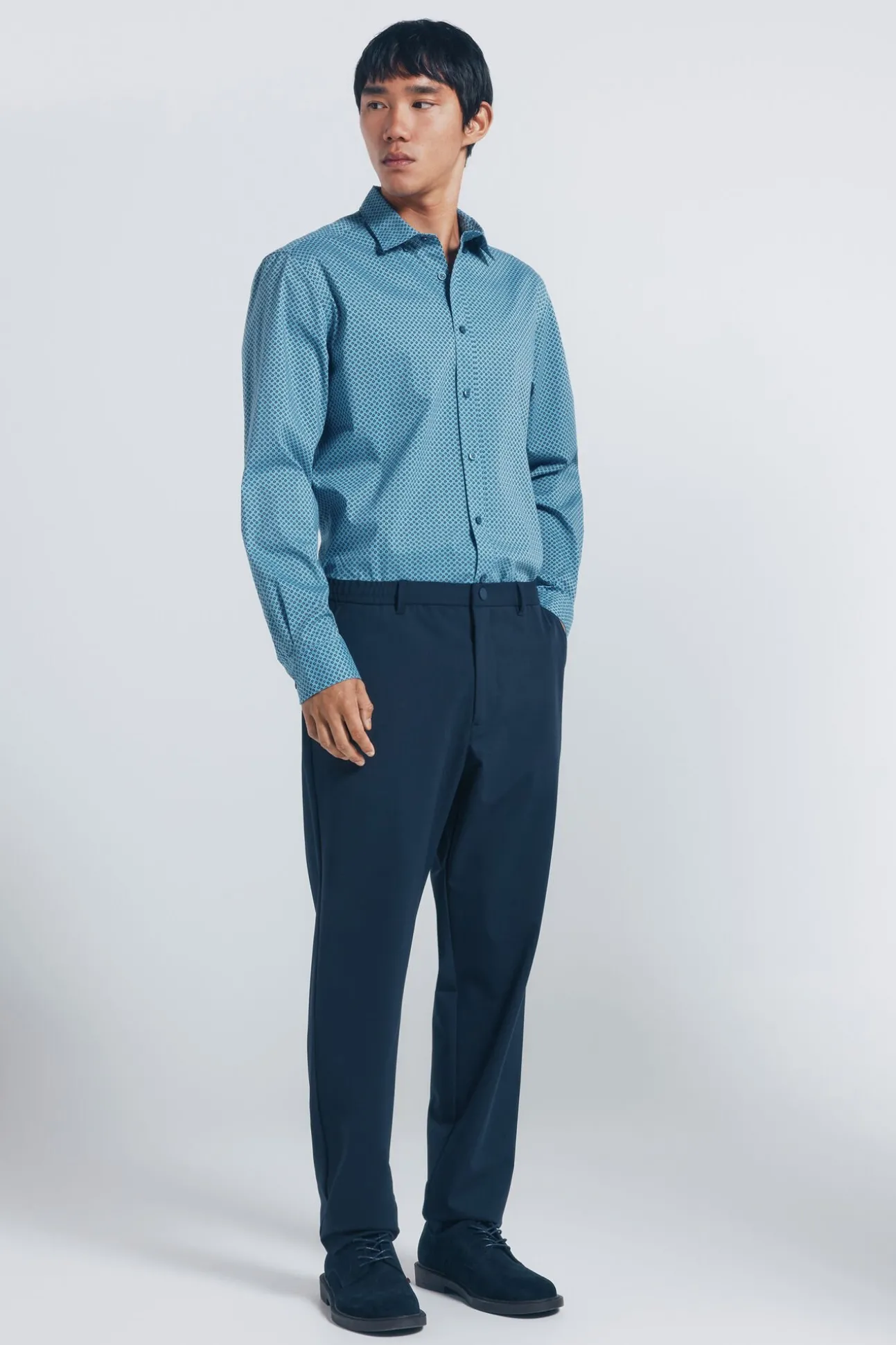 Camisa popelín micro estampado