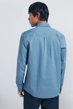 Camisa popelín micro estampado