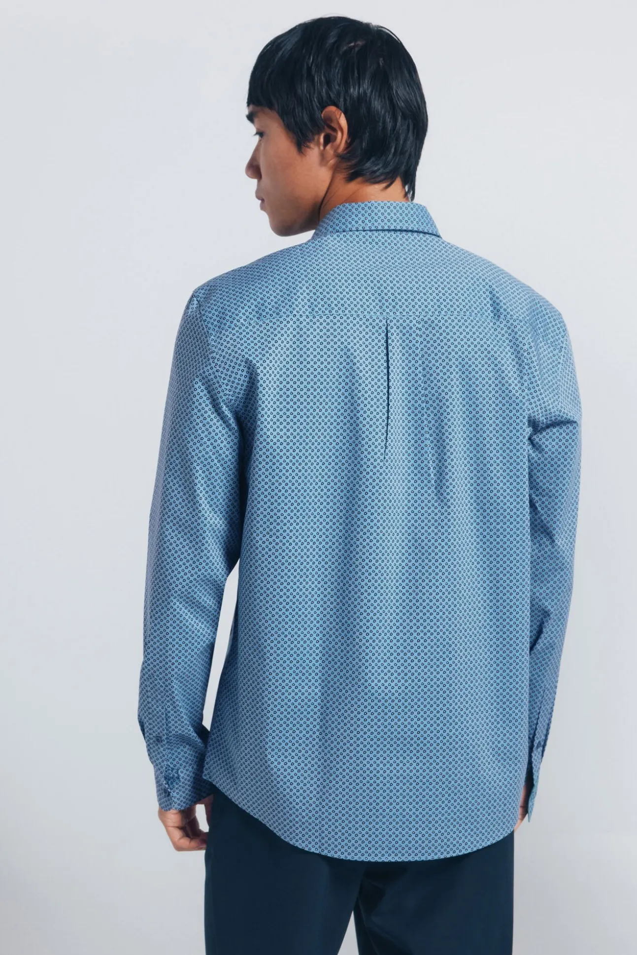 Camisa popelín micro estampado