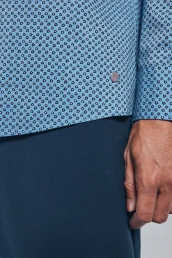 Camisa popelín micro estampado