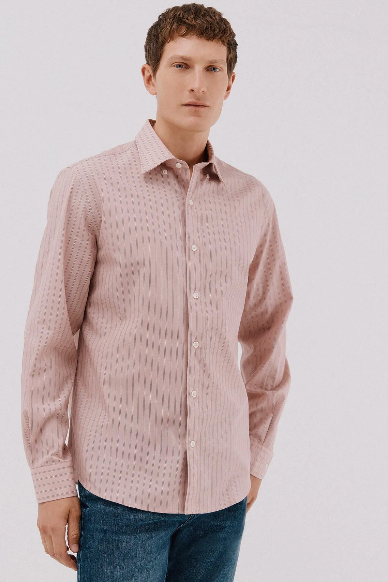 Camisa rayas algodón tencel