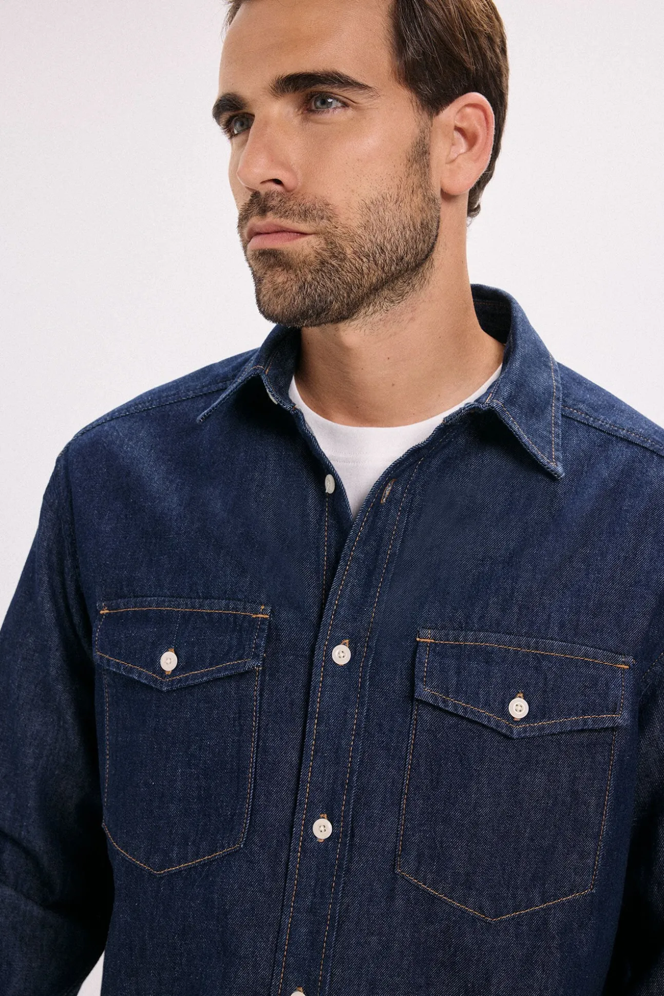 Camisa regular fit denim
