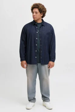 Camisa regular fit denim PLUS