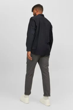 Camisa sarga cuadros loose fit PLUS