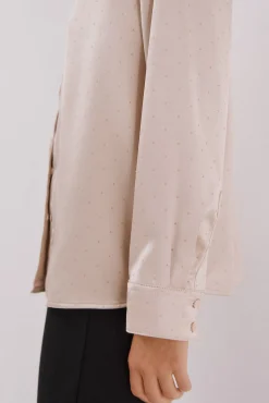 Camisa satinada brillos