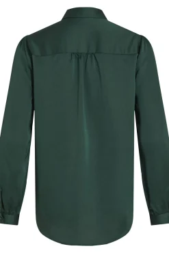 Camisa satinada manga larga