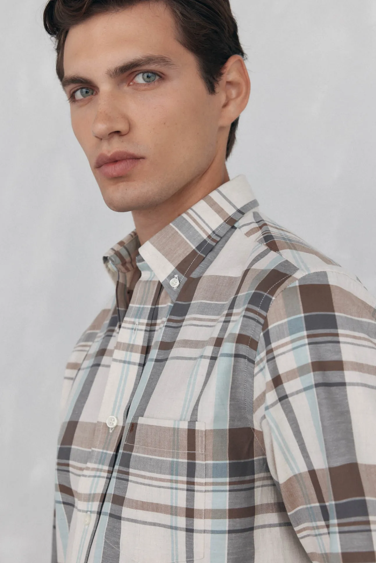 Camisa twill cuadros