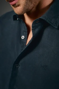 Camisa twill liso tencel algodón