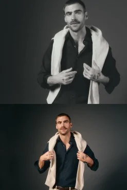 Camisa twill liso tencel algodón