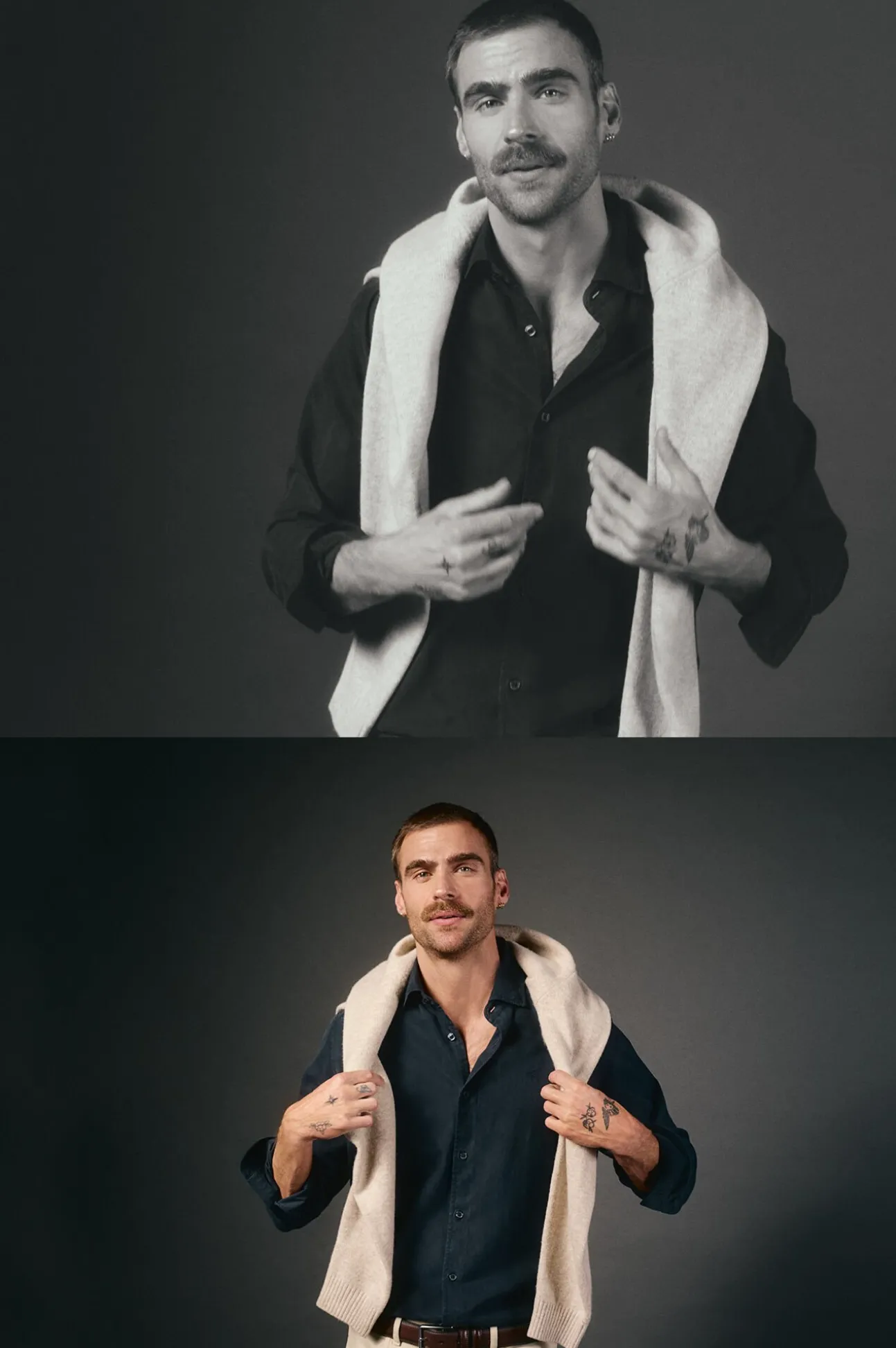 Camisa twill liso tencel algodón