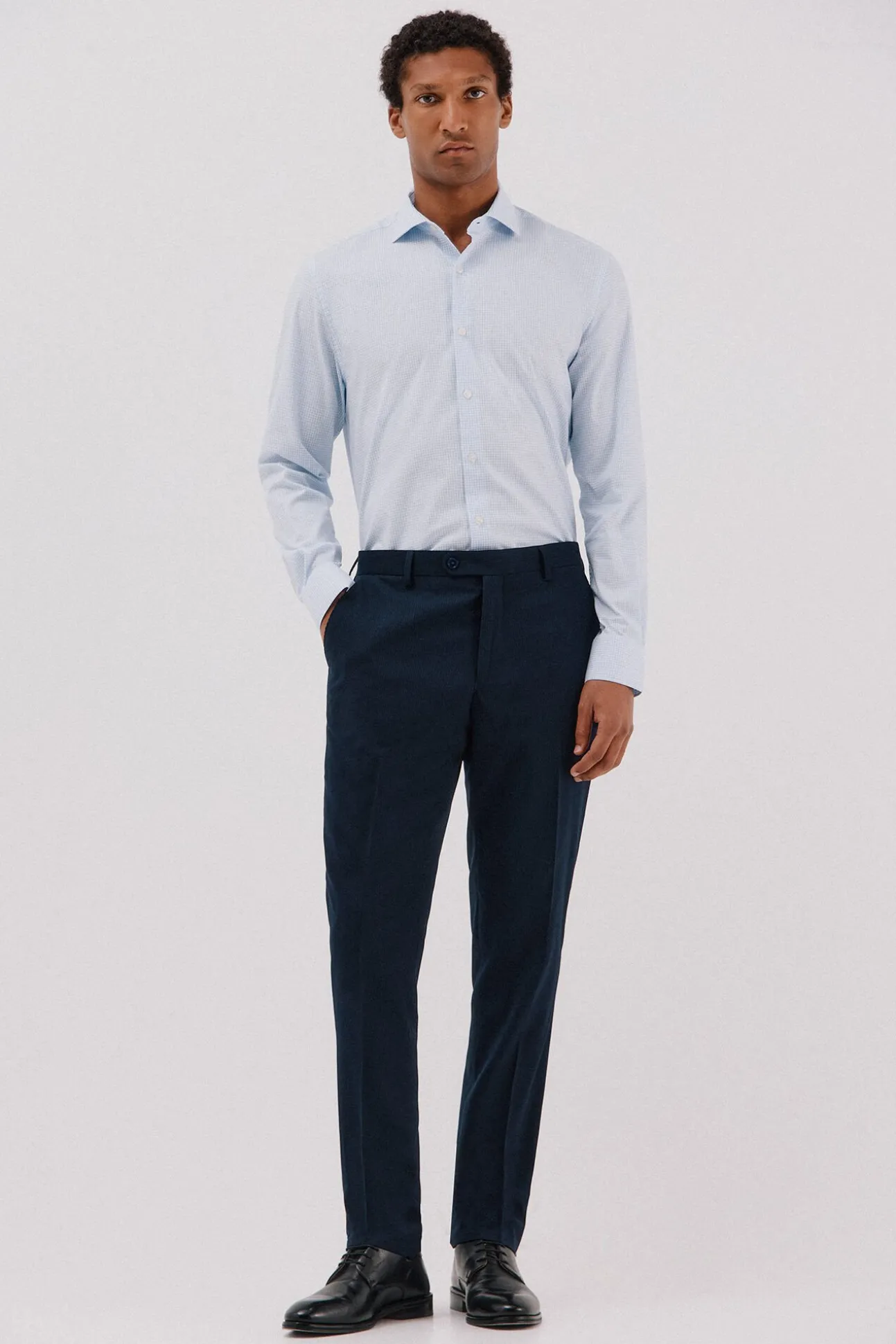 Camisa vestir cuadros fácil plancha