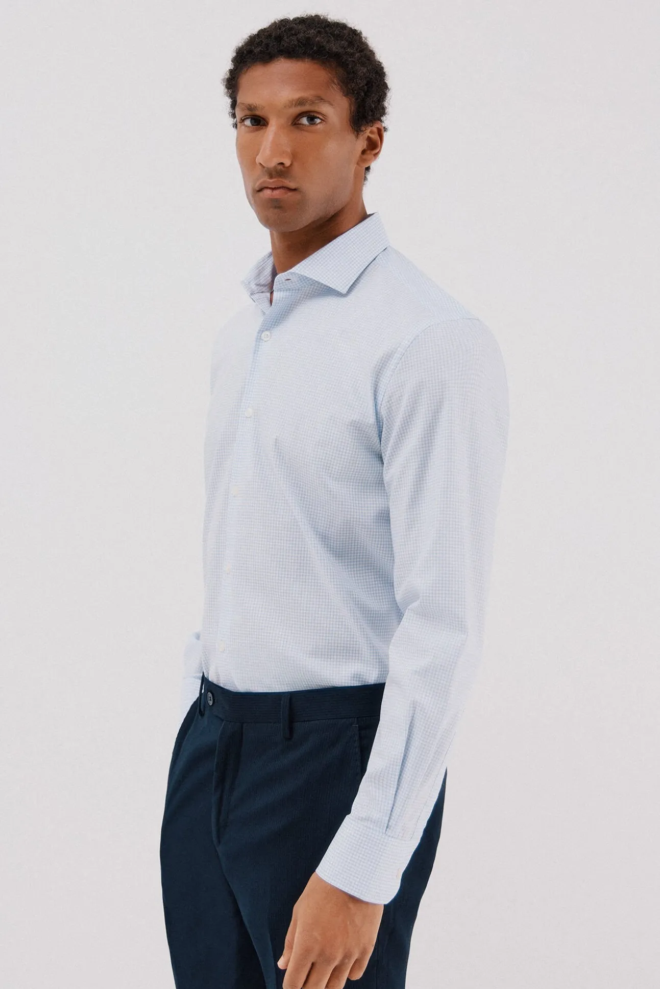 Camisa vestir cuadros fácil plancha