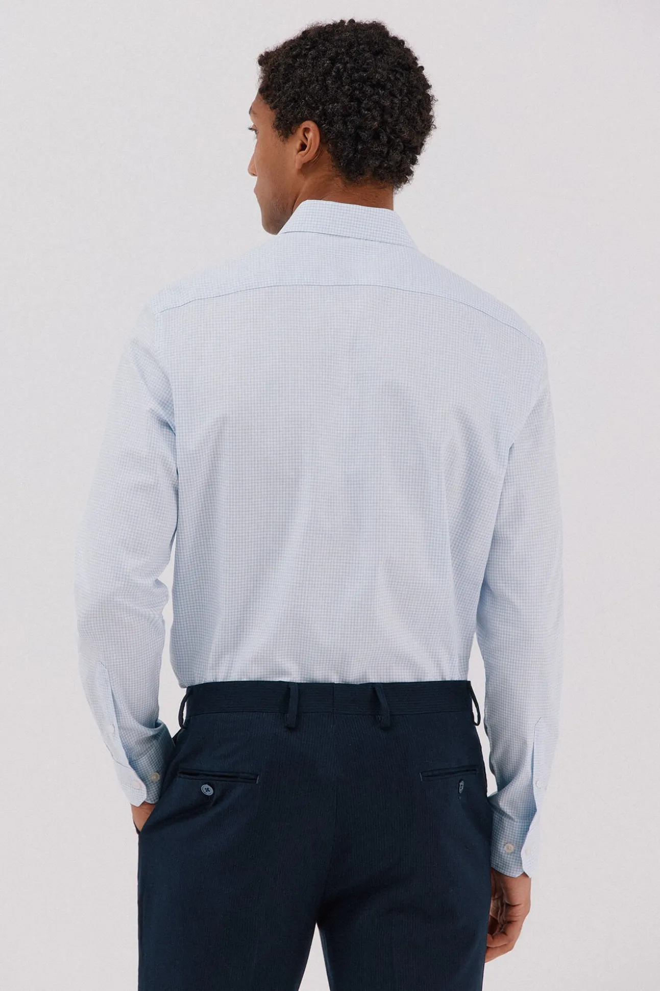 Camisa vestir cuadros fácil plancha