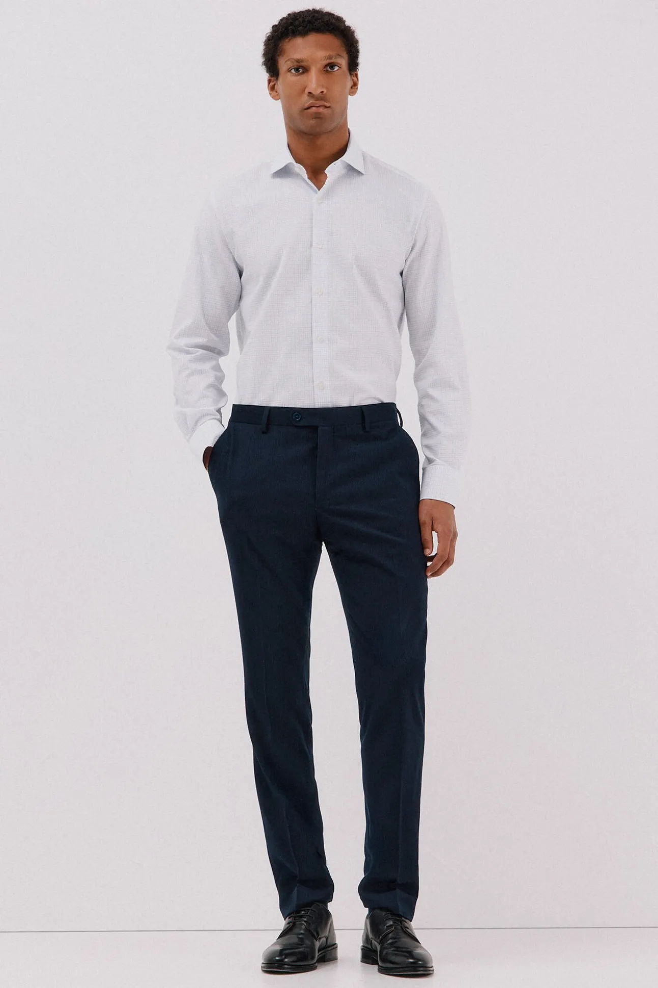 Camisa vestir cuadros fácil plancha