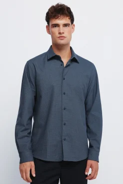 Camisa vestir estructura bicolor