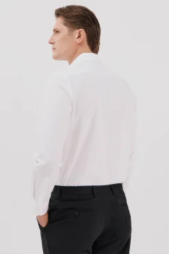 Camisa vestir lisa algodón tencel