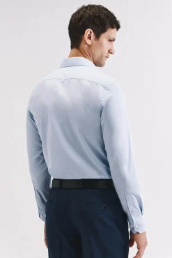 Camisa vestir lisa fácil plancha